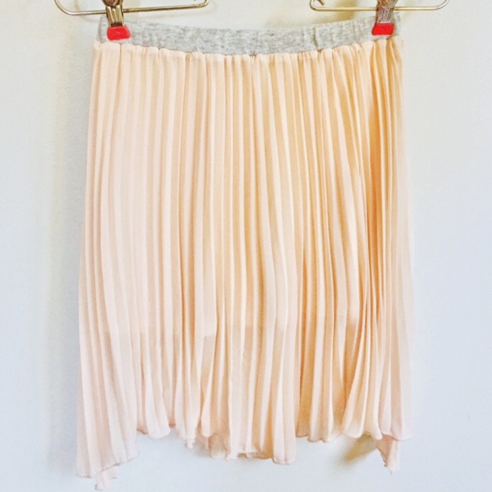 Free People Pink Pleated Shear Maxi Skirt